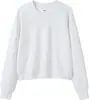 Sudadera Pulóver Corta de Cuello Redondo Estilo Europeo y Americano de 350g, Sudadera Holgada de Otoño para Mujer, Chaqueta Adelgazante con Texto Impreso