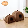 Nido cálido de invierno para gatos perrera para mascotas perrera para cachorros yurt casa para gatos de sueño profundo suministros para mascotas cerrados