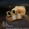 Brincos de Zircônia Preto Rosa Espiral Vazado Renda Retangular de Alto Padrão Leve Luxo para Mulheres Moda Elegante para o Trabalho Joias