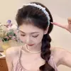 Faixa de Cabelo Preta de Renda com Coroa Alta e Toque de Moda de Luxo, Faixa de Cabelo Antiderrapante Dentada para Lavar o Rosto, Acessório de Cabelo Presilha