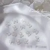 Nova joia de unha com laço de fita de gelo, cores mistas, resina tridimensional, acessórios de broca de unha atacado