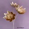 Casamento Flores artificiais douradas flor de plástico grama para pendurar no teto do salão de casamento folha de ginkgo madeira hortênsia flor falsa nebulosa