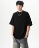 Camiseta Masculina Casual de Manga Curta Moda Simples Tendência Retrô Gola Redonda Simples Pulôver Solona Manga Curta