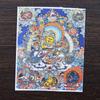 Pintura Thangka Dourada Pintada à Mão de Xizang Cinco Mestres Manjusri Oito Guardiões Pintura Thangka Pintada à Mão Núcleo Núcleo de Pintura Thangka Especial