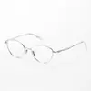 Armazón de Gafas para Miopía 100% Titanio Puro Estilo Ojo de Gato con Bordes Delgados, Armazón de Gafas de Negocio a la Moda, Galvanoplastia al Vacío IP al por Mayor