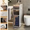 Estante de Almacenamiento para Baño Gabinete Sandwich para Baño Cajón de Almacenamiento Lateral para Inodoro Gabinete de Almacenamiento para Espacios Estrechos del Inodoro
