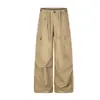 Pantalones de Trabajo Estilo Americano de Alta Gama Magic Bear con Múltiples Bolsillos Vintage Casual Pantalones de Paracaidista Pierna Recta Tendencia China Pantalones de Pierna Ancha