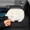 Caixa de Lenços de Pelúcia Criativa de Desenho Animado para Carro, Caixa de Apoio de Braço de Carro, Caixa de Lenços para Encosto de Banco de Carro, Fofo para Senhoras