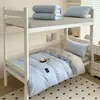 Nuevo Modelo 2026 Conjunto de Tres Piezas Color Sólido Bicolor 100% Algodón para Estudiantes, Compra Única para Dormitorio Universitario Conjunto de Seis Piezas 100% Algodón