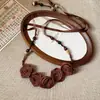 Pañuelo de Seda Estampado en Cuero con Borlas, Cinturón Elegante y de Alta Gama, Sencillo y Moderno, Decoración Versátil para la Cintura, Diseño de Nicho