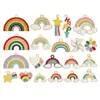 Fabricante Desenho Animado Arco-Íris Acessórios de Joias Atacado em Estoque Joias Artesanais DIY Joias Animadas com Óleo Gotejante Acessórios para Joias DIY