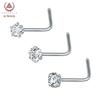 Unha de nariz de aço inoxidável Amazon temperamento europeu e americano diamante zircônia unha lateral de nariz estrelas amor anel de nariz joia para furo