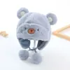 Chapéus de Pelúcia Quentinhos Super Fofos para Bebês Meninos e Meninas Outono e Inverno, Chapéus Fofos com Proteção de Orelha, Chapéus de Puxar à Prova de Vento, Chapéus de Bebê