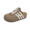 Sandálias Birkenstock de Solado Grosso para Aumentar a Altura para Mulheres, Nova Moda Primavera 2026, Meia-sandálias Versáteis de Bico Fechado, Chinelos Estilosos e Relaxados