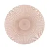Novo jogo americano redondo de PVC com relevo dourado vazado, protetor de mesa antiderrapante e isolante térmico, tapete de decoração de casamento