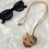 Lindo Nicho~Kt Cat Lanyard para Guardar Gafas Collar Cadena para Gafas de Sol Versátil Nueva para Mujer 2025 Accesorios de Cuelga
