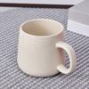 Taza de cerámica esmaltada de color azul marino con diseño de gran barriga y logotipo impreso, regalo creativo, caja de regalo.