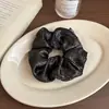 Goma de Pelo Grande Satinada Brillante para Mujeres Cola de Caballo Baja Banda de Goma Anillo de Intestino Grande Simple Francés No Daña el Cabello Cuerda para el Cabello