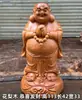 Grande Escultura em Madeira Buda Maitreya Barriga Grande Madeira Maciça Ornamentos para Sala de Estar Esculpido Guan Gong Guanyin Estátua Vermelha para Desktop