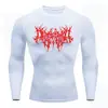 Teum Export Camiseta de Manga Corta con Cuello Redondo Estampada de Secado Rápido de Compresión para Hombre Y2K Ropa Interior Base para Correr Entrenamiento de Fitness Body