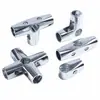 Conector de Tubo de Aço Inoxidável 25mm Articulado 6 Pontos Tubo de Ferro Tubo Galvanizado Conector de Tubo de Aço Acessórios de Travas de Fixação para Estufa