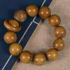 Pulseira de sândalo dourado material antigo extensão contas de madeira atacado pulseira da moda mogno texto brincar joias masculino e feminino texto brincar