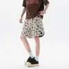 Shorts jacquard de dos tonos con letras para hombre, de verano, corte holgado, modernos y casuales