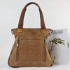 Bolsa Bolsa Transversal Bolsa de Lona Feminina com Zíper Bolsa Tote Bolsa de Mão Bolsa de Ombro Feminina Lisa Versátil Grande Capacidade