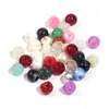 Pendente Assimétrico de Acrílico Gelatinoso Colorido Duas Cores com Listra de Tinta Contas Soltas Acessórios para Pingente Pequeno DIY Pulseira