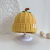 Otoño e Invierno Nuevo Sombrero de Bebé Lindo Niños y Niñas Bebé Calabaza Dibujos Animados Sombrero de Lana Cálido a Prueba de Frío Algodón Sombrero Tejido