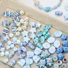 Cuentas de Cerámica Azules Separadas por Cuentas Pez Payaso Estrella Pulsera Collar Cadena para Teléfono Móvil Accesorios de Joyería Hechos a Mano DIY Material