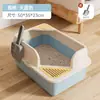 Caixa de areia para gatos semi-fechada extra grande com tapete anti-respingo e laterais altas para evitar que a areia seja espalhada, vaso sanitário para gatos suprimentos para animais de estimação atacado