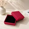 Caja de joyería para anillos y pendientes, caja de joyería con tapa y base texturizadas de papel artístico estampado en oro, caja de embalaje para accesorios de collares y pulseras
