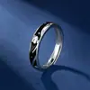 Anillos de Pareja El Principito y la Rosa, Diseño Minimalista de Nicho, Incrustación de Resina, Lujo Ligero, Sensación de Alta Gama, Anillos Modelo Nuevo
