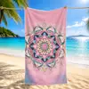 Toalla de Playa de Flor de Mandala Más Vendida Transfronteriza Microfibra Ocio Vacaciones Mandala Costa Absorbente Toalla de Baño Grande
