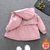 Roupas de Inverno para Meninas Casaco Novo Espesso Jaqueta Acolchoada de Algodão Infantil Roupas de Pique da Moda para Meninos e Bebês Casaco Acolchoado de Algodão com Forro de Fleece Roupas Acolchoadas de Algodão Infantis