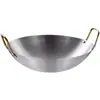 Wok de Acero Inoxidable de Doble Mango Más Vendido de la Tienda, Olla de Cocina Multifuncional, Sartén Antiadherente sin Recubrimiento para Uso Doméstico, Diámetro Grande