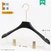 Cabide de Acrílico Preto Puro Personalizado com Logo para Roupas de Adulto Cabide para Roupas de Terno Loja de Roupas Especial Suporte para Roupas de Criança Masculinas e Femininas