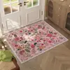 Felpudo nórdico floral transfronterizo, alfombra resistente a la suciedad y fácil de limpiar para sala de estar, sofá y mesa de café, alfombra de una sola pieza para envío directo