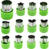Molde de repujado en stock transfronterizo, juego de cortador de flores de acero inoxidable, utensilios de cocina para cortar verduras y frutas, molde de acero inoxidable para hornear