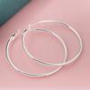 Joyería de Comercio Exterior Cobre Plateado 5CM Hebilla de Oreja Brillante Pendientes Grandes AliExpress temu TikTok Venta Caliente Joyería Fina Lote