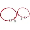 Pulsera con Hebilla Segura de Plata Nafu para Niñas, Lujo Ligero de Nicho, Cordón Rojo, Pulsera Fina de Cadena para Tobillo para Novia, Pulsera
