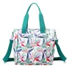 Bolso Grande de Mano para Mujer Bolso Nuevo Tipo Tote Bolso Pequeño Floral Fresco de Nailon Bolso Cruzado Casual para Mujer