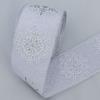 Rolo de linho sintético de Natal, fita dourada e prateada estampada a quente, tecido, DIY, feito à mão, decoração de laço de Natal para casamento, fita artesanal