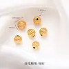 Accesorios de Oro Real de 24K Cuentas Espaciadoras Exquisitos Huecos con Agujero Pasante Accesorios Accesorios para Collares Hechos a Mano Joyería DIY Venta Directa de Fábrica