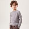 Suéter Grueso de Cachemira de Montaña de Doble Hilo Cuello Redondo para Bebés Niños y Niñas con Hilo de Industria Pesada de Cuerpo Completo Suéter de Manga Larga para Niños