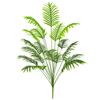 Simulação nórdica em grande escala Cena de plantio verde Girassol Árvore falsa em vaso Palmeira artificial Folhas de ferro Sala de estar Plantio verde falso