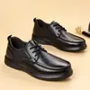 Transfronterizos Nuevos Zapatos Casuales de Cuero para Hombre con Puntera de Piel de Vaca Suela Suave Zapatos de Cuero para Hombres de Mediana Edad y Mayores Zapatos de Moda para Hombre Dropshipping