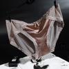 Ropa Interior de Lujo Transparente de Encaje de Satén de Alta Gama Francés para Dama de Palacio, Calzones Ultradelgados Sexys Sin Costuras para Mujer