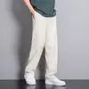 Dropshipping de Roupas Masculinas Xintang 2026 Calças de Seda Gelada Masculinas Verão Finas Largas Retas Caimento Calças Masculinas Casuais Longas